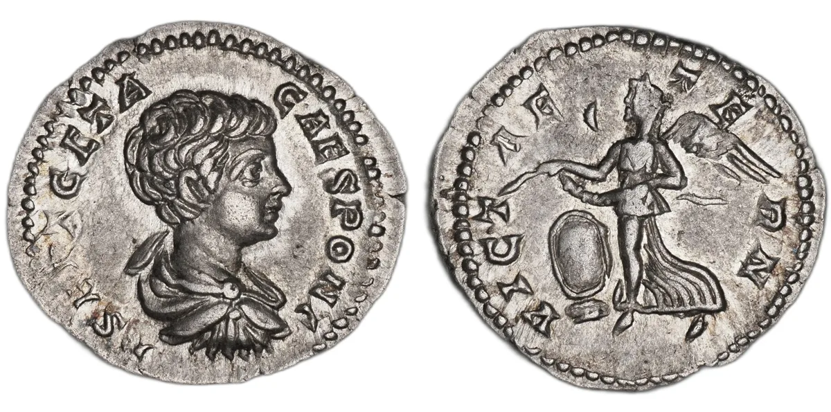 Geta as Caesar, silver, struck at Rome 199-204 CE