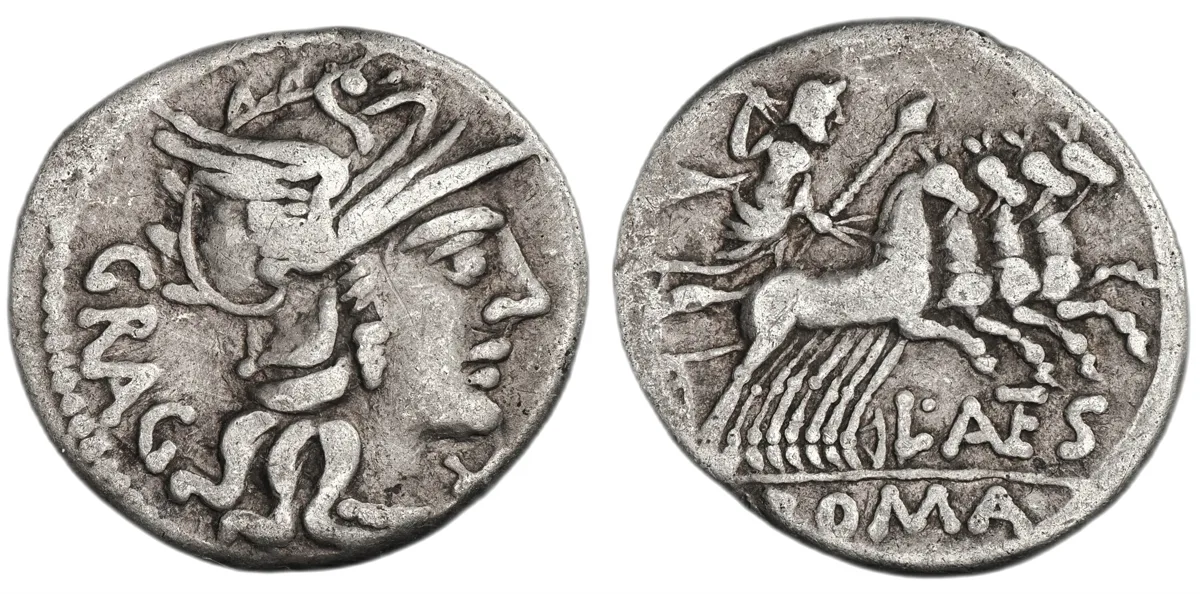 L. Antestius Gragulus, 136 BC, Denarius