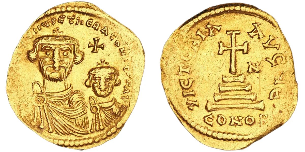 Heraclius with Heraclius Constantine, 610-641 (616-625). AV Solidus, Const.