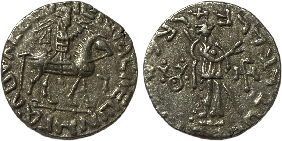 Indo-Skythian, Azes I, (c.58-12 B.C.), Silver tetradrachm