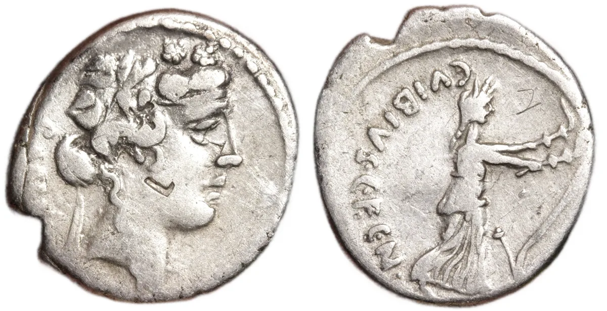 Roman Republic Silver Denarius 48BC C. Vibius Pansa Caetronianus