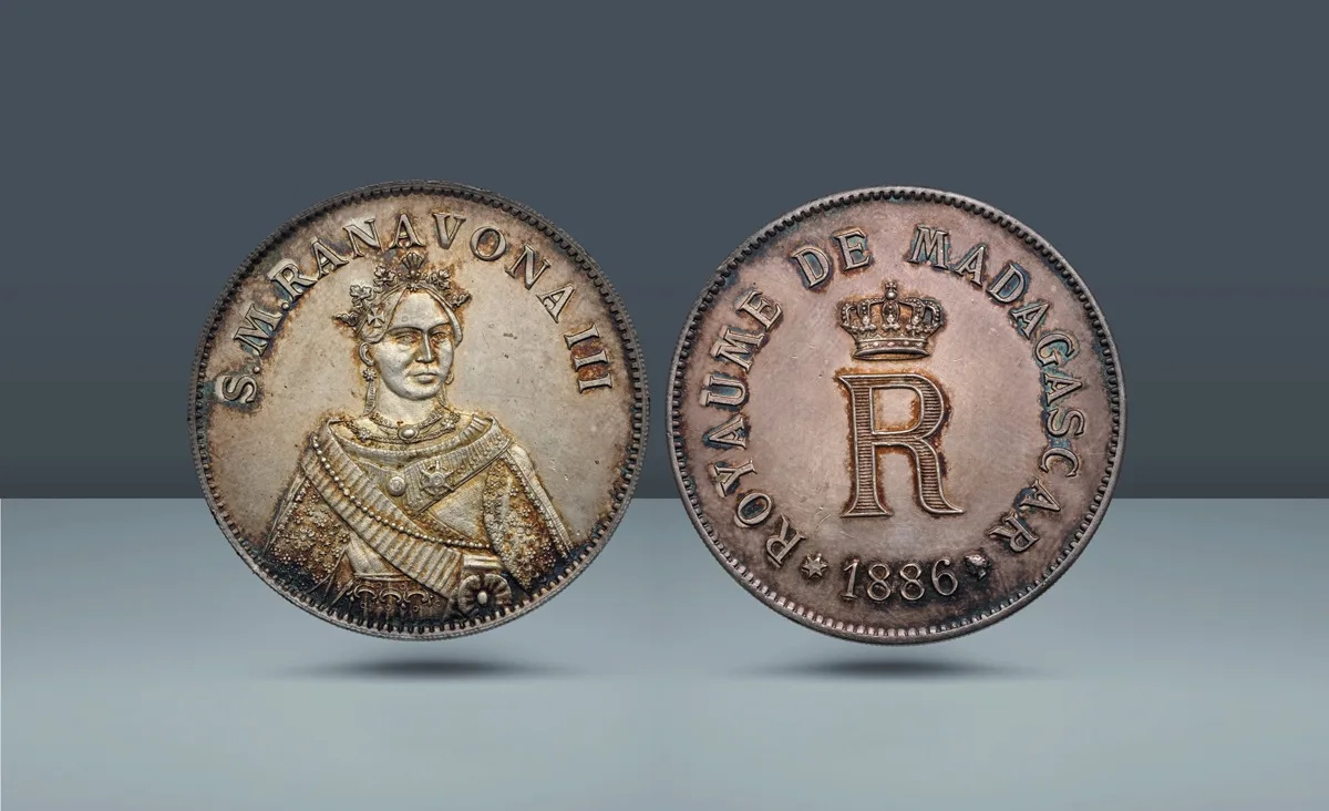 MADAGASCAR, Kingdom of Imerina. Ranavalona III, 1883-1897 , 1886