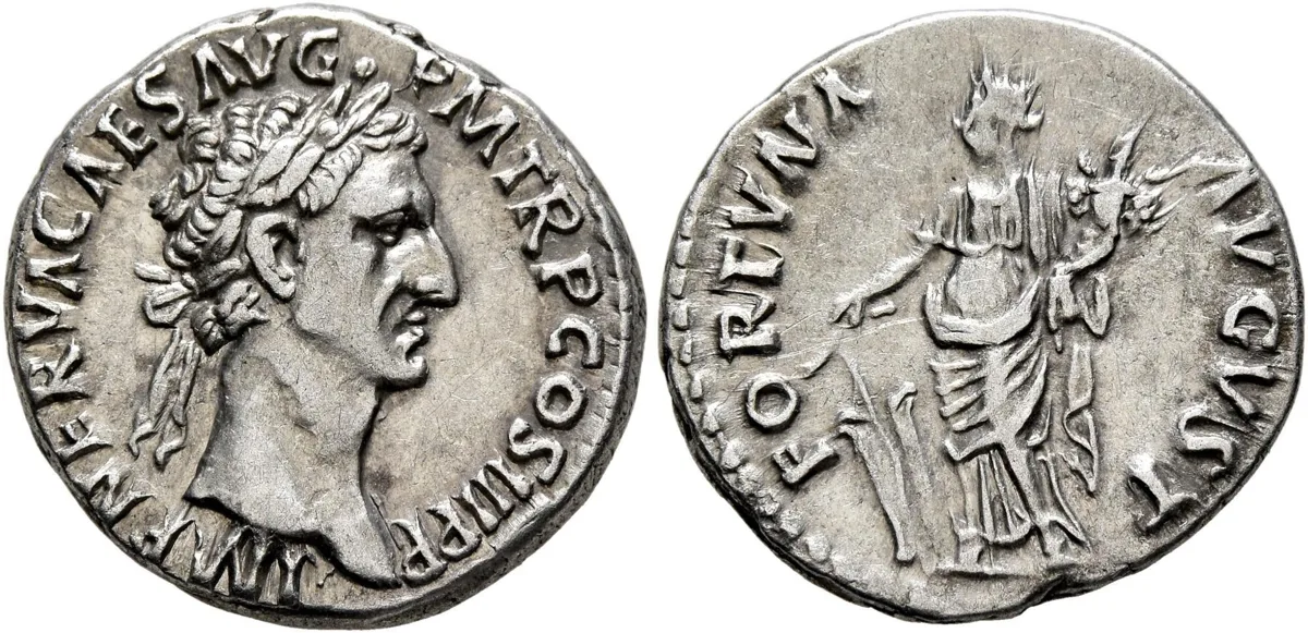 Nerva, AD 96-98. Silver denarius,