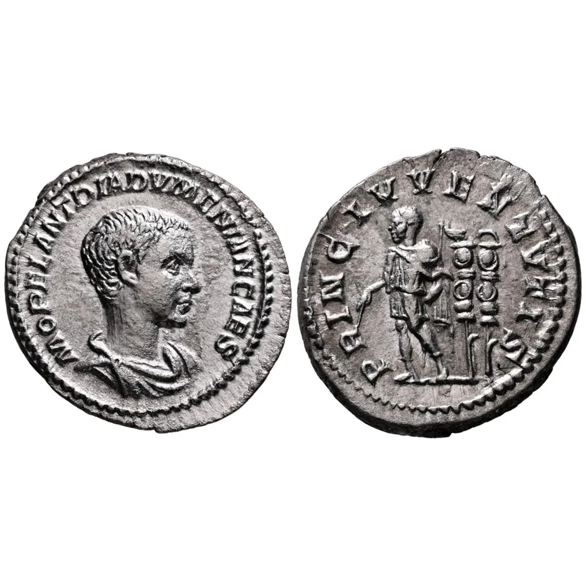 Diademenian - Denarius RARE CAESAR PRINC IVVENTVTIS! (S2649)