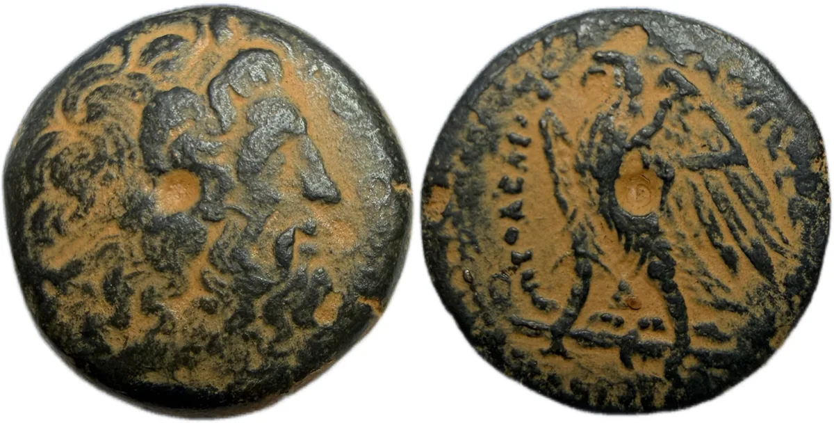 PTOLEMAIC KINGS of EGYPT. Ptolemy II Philadelphos. AE Hemiobol. 285-246 BC