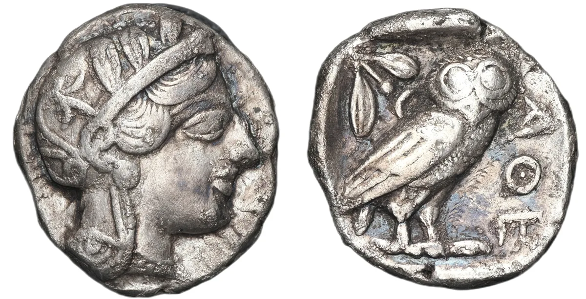 Attica, Athens, AR Tetradrachm, ca. 454-404 BC.