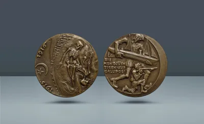 GERMANY, German Empire. Medal of Karl Goetz. Wilhelm II, 1888-1918 , 1916