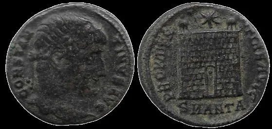 Constantine I (Struck 326 AD) AE 19mm 3.05gm Follis, Antioch Mint, Very Rare (R2)
