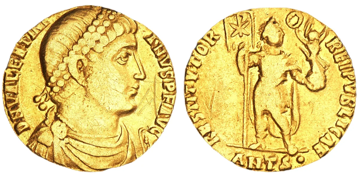 Valentinian, 364-375. AV Solidus, Antioch.