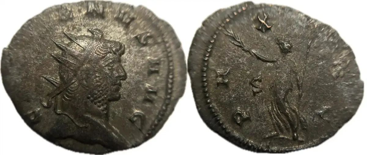 Gallienus SILVERED Antoninianus | Milan Mint | PAX AVG | 22mm, 2.8g