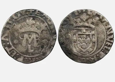 Portuguese empire, Manuel I 1495-1521 Vintem 1495-1500, 1.48g.