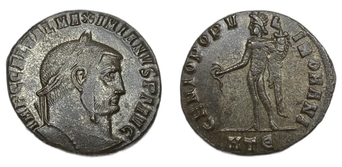 Galerius Maximianus Follis Heraclea circa 297-298, Æ