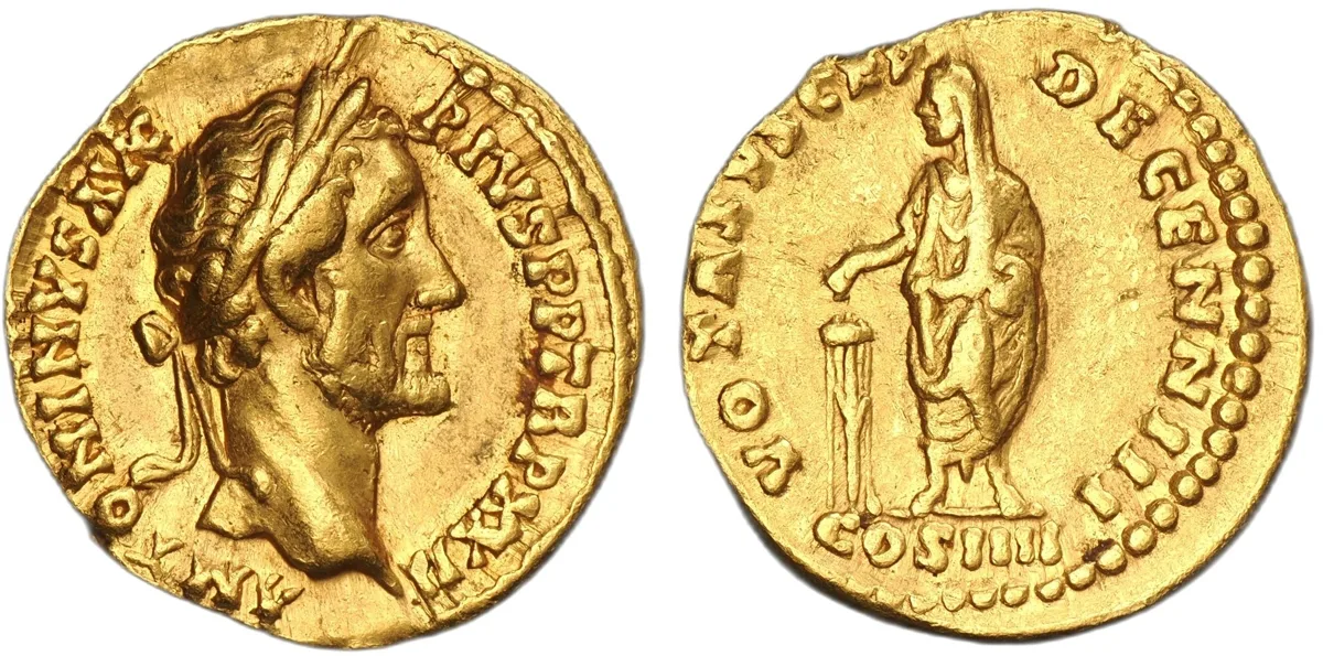 Antoninus Pius Augustus, 138 – 161. Aureus