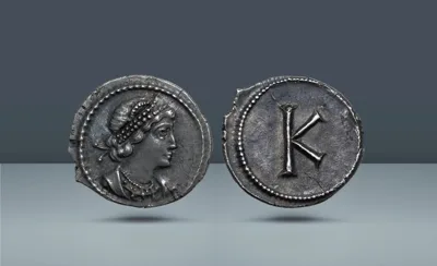 Roman Empire, Constantinople. Helena, mother of Constantine I (Struck under Constantine I), c. 330 AD on May 11