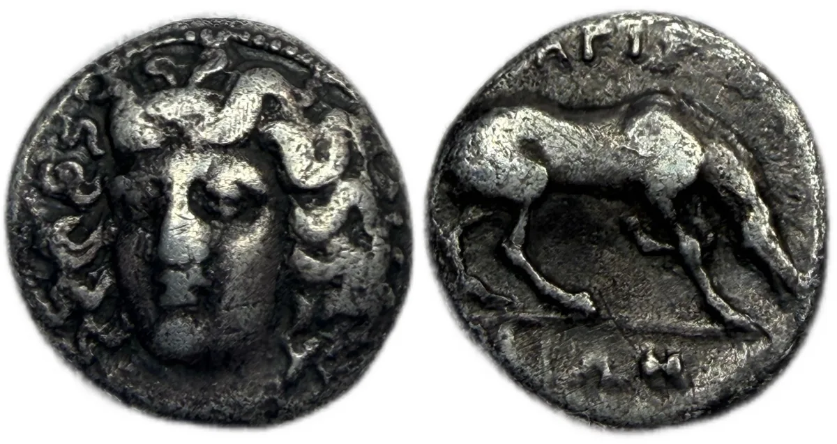 THESSALY. Larissa. Hemidrachm (Circa 356-337 BC)