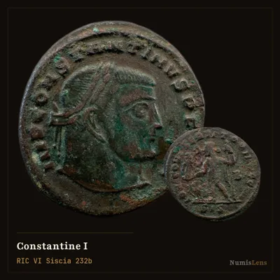 Constantine I — Nummus, Jupiter, Siscia
