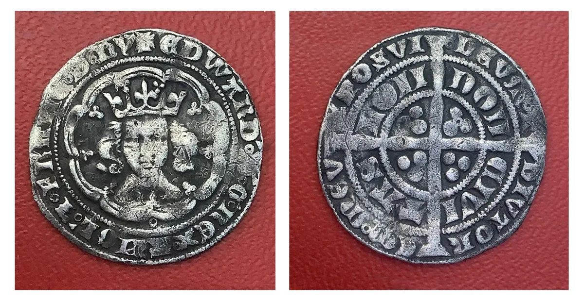 Edward the 3rd Groat, 1327-1377 era silver coin!