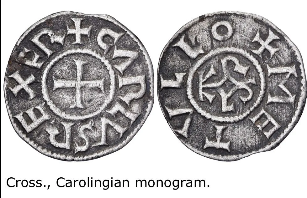 Carolingian, Charles le Chauve (Charles the Bald), Denier, n.d., Melle, Billon,