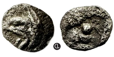 Ionia, Phokaia, AR Obol, Circa 521-478 BC, Griffen / Incuse Square