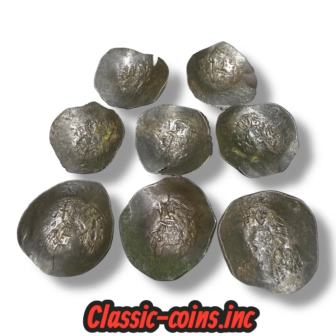 Lot of 8 coins of Manuel I Conenus (1143-1180)