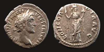 Antoninus Pius — Denarius, CONCORDIA AVG, Rome
