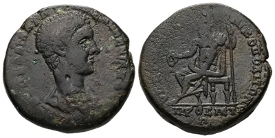 Moesia, Nicopolis. Diadumenianus, AD 217-218. AE. 13.45 g. 27.71 mm.