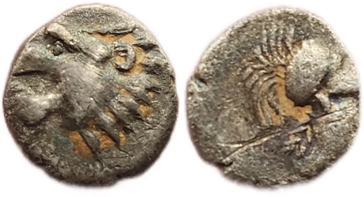 Pisidia, Selge, Obol, Lion and Athena