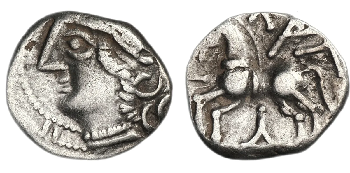 Gaul, Sequani. AR Denarius. Circa 27 BC–AD 14.
