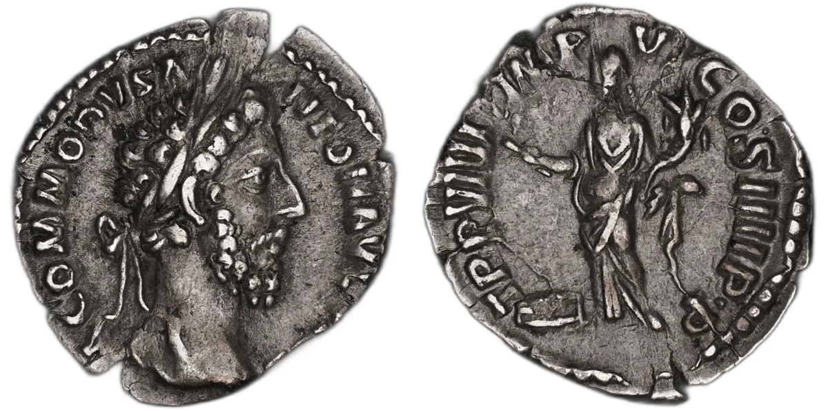 Denarius of Commodus, struck at Rome 180-192