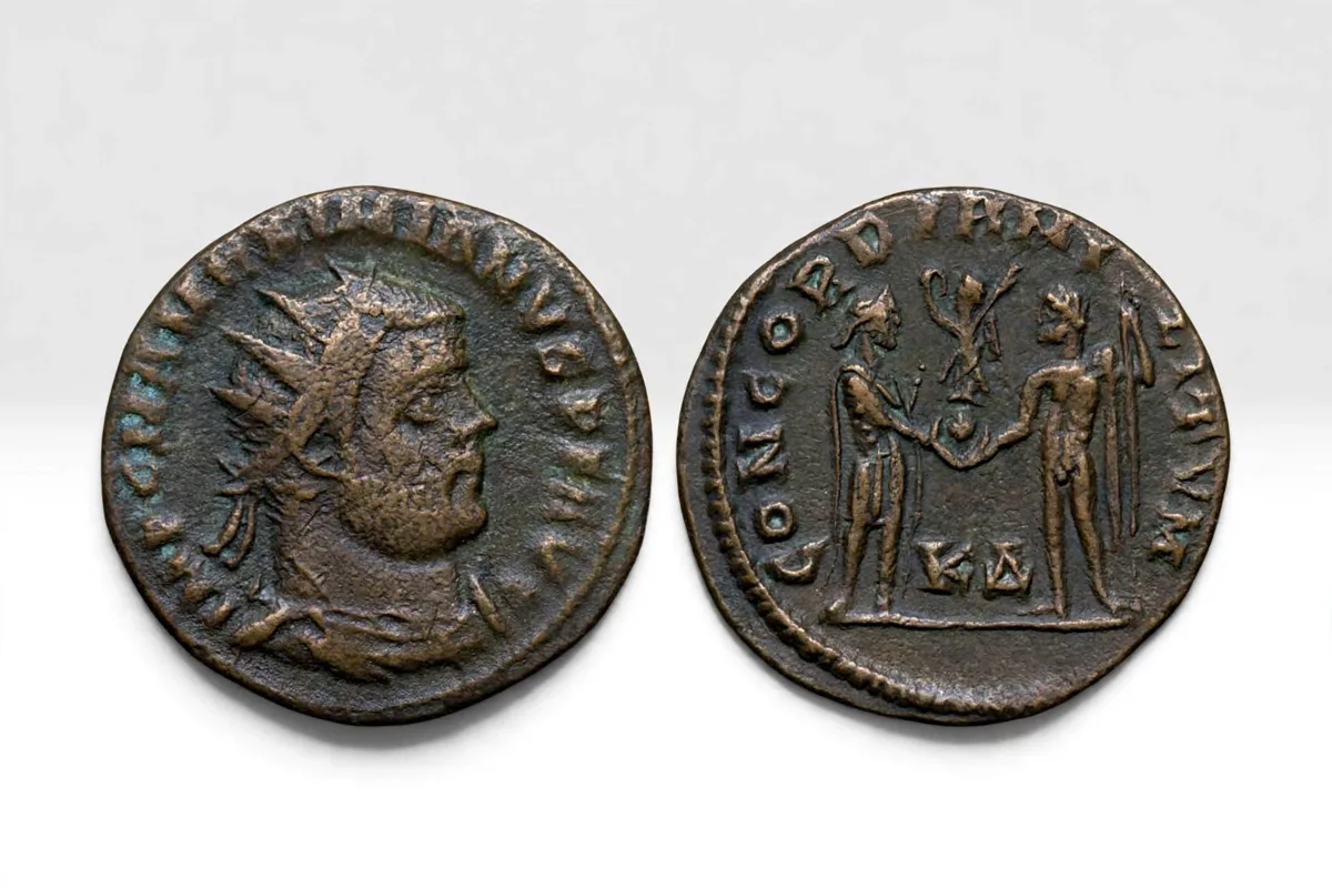 Maximianus AE Antoninianus 3.1g Cyzicus CONCORDIA MILITVM KA RIC VI 15b