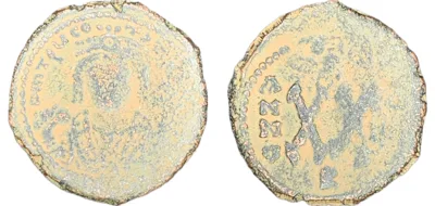 Tiberius II Constantine - Half Follis Antioch (Theoupolis) SB 4