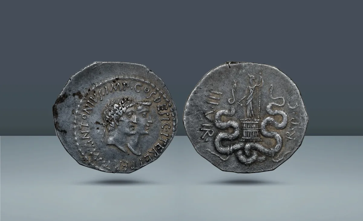 Roman Republic, Ionia. Marc Antony and Octavia. Ephesos, c. 30 BC