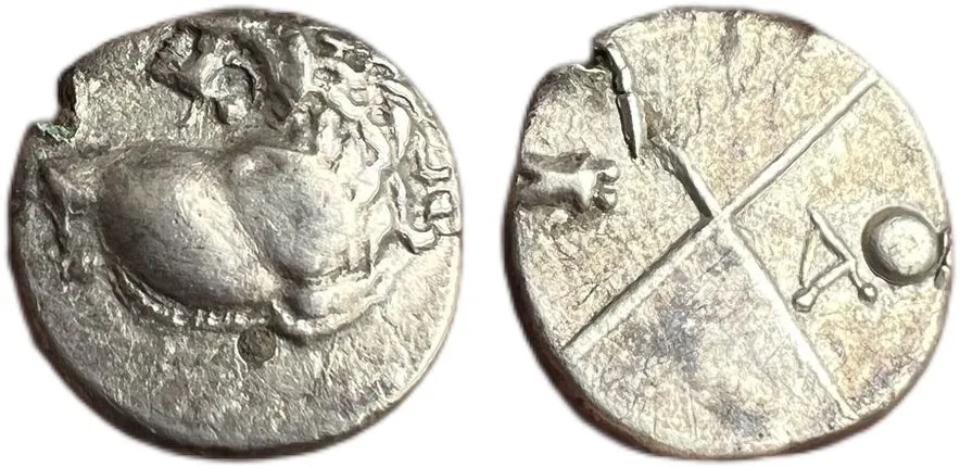 Thrace Chersonesos AR Hemidrachm Lion Incuse Cicada 386-338 BC