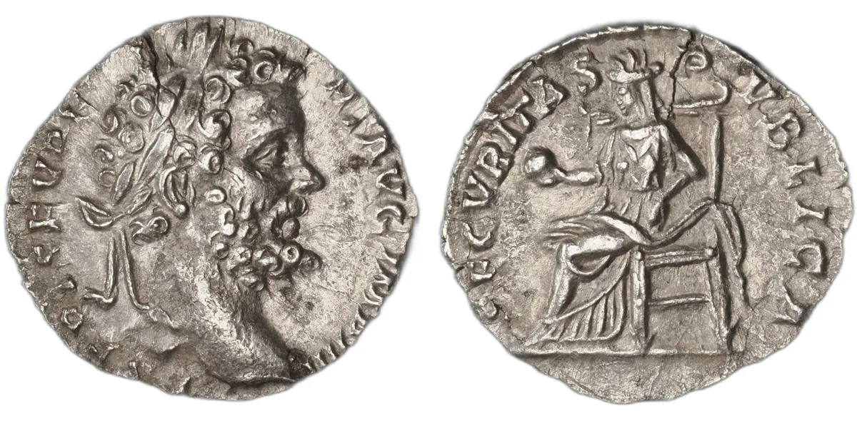 Septimius Severus, denarius, silver, reign 193–211, struck 196–197
