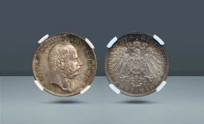Germany, Saxony-Albertine. Georg, 1902-1904 AD  Muldenhütten (Mint Mark E), c. 1903 AD