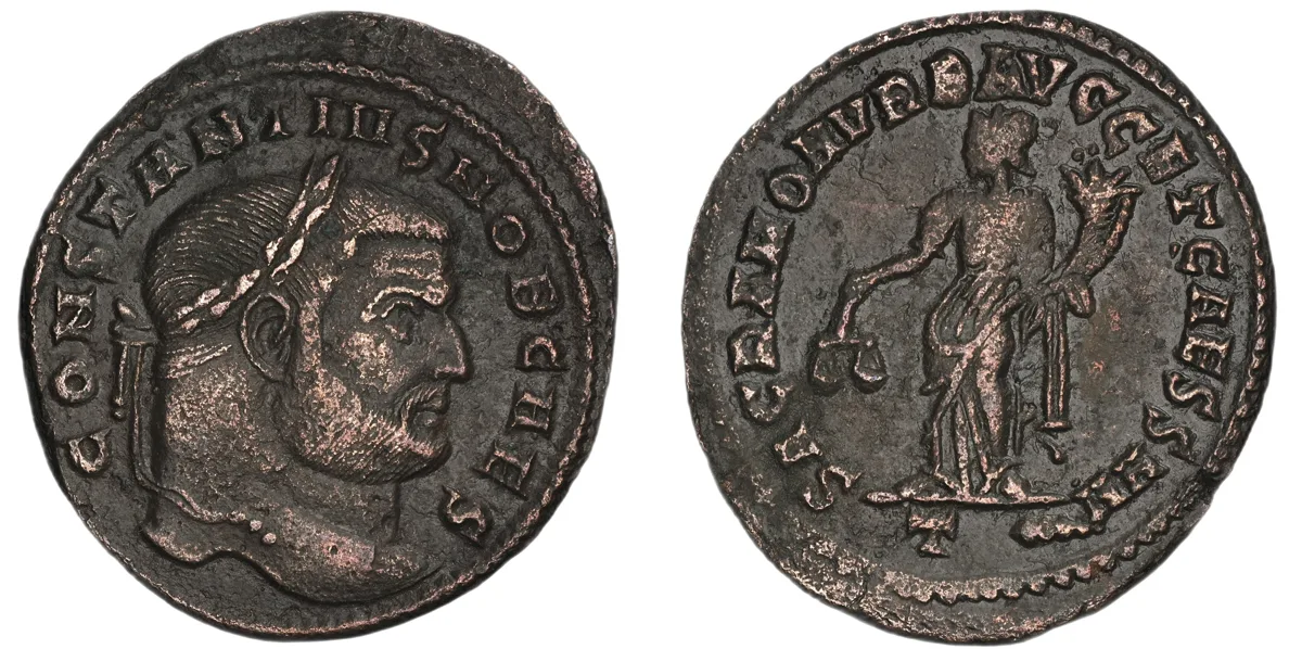 Constantius, as Caesar, Follis
