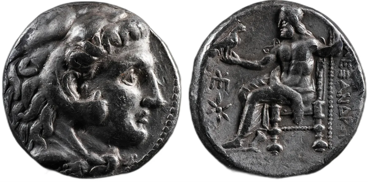 Alexander III AR Tetradrachm Sardes c.319–315 BC Zeus Aetophoros posthumous