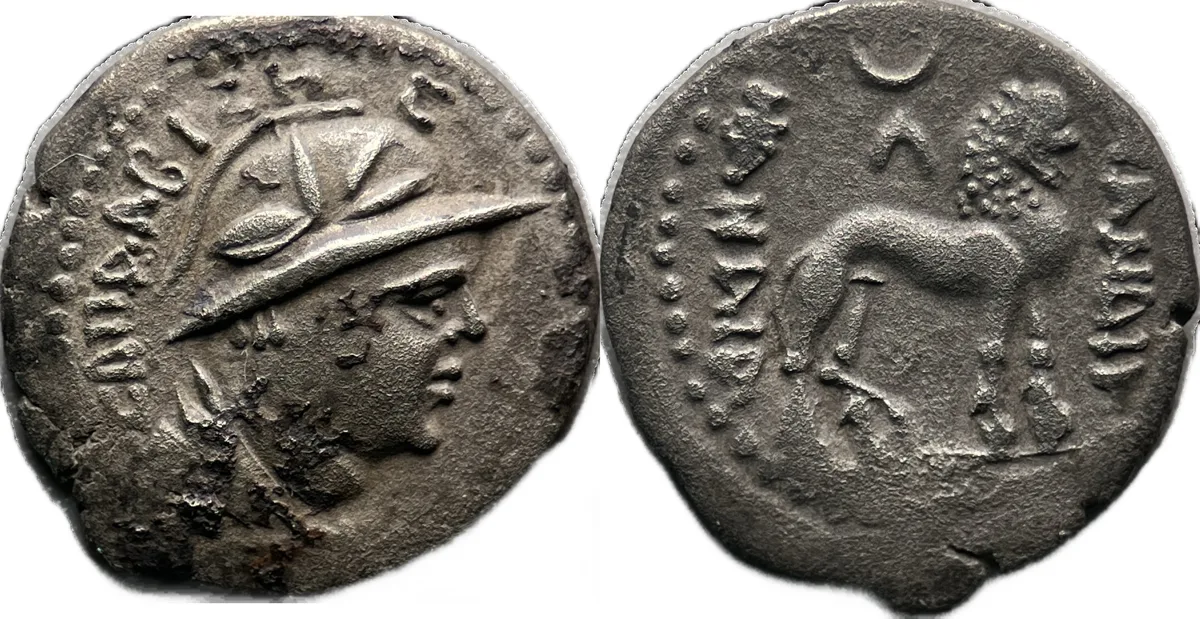 Yuezhi Sapadbizes, late 1st century BC, AR hemi-drachm 1.79g