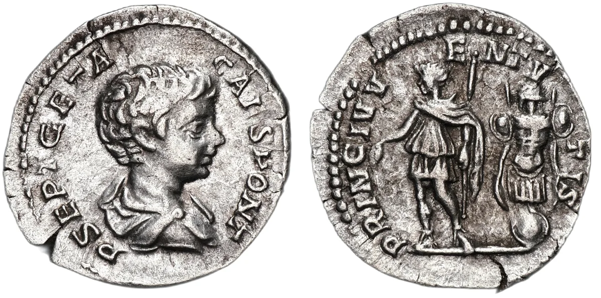 Geta, As Caesar, Denarius