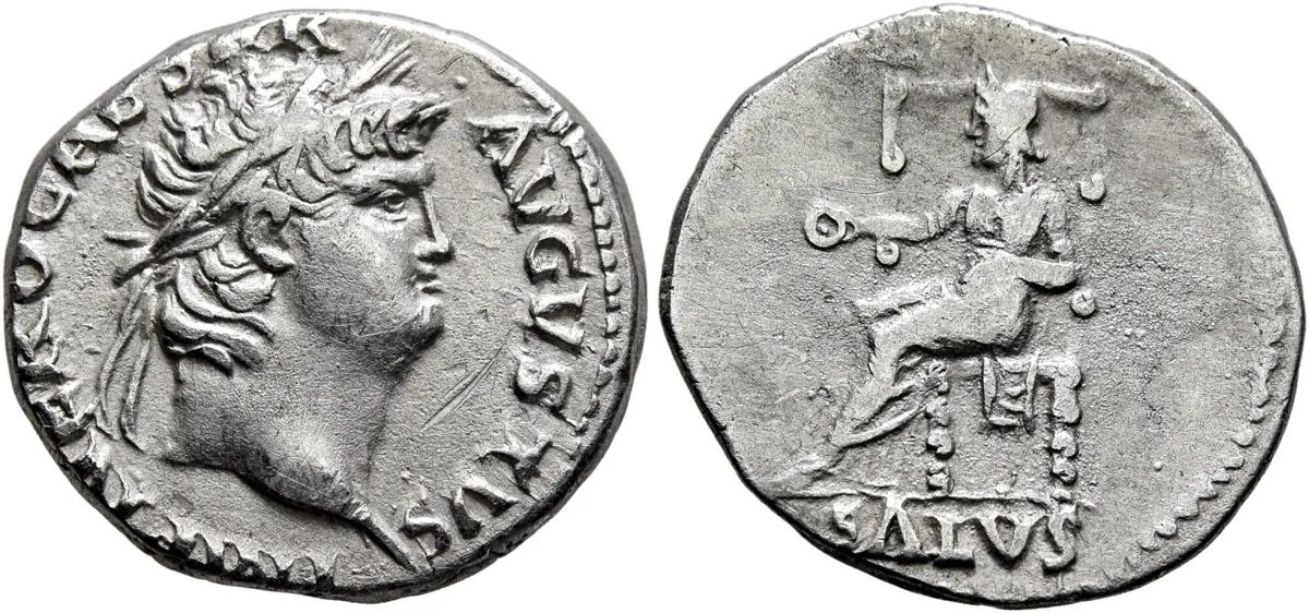 Nero, AD 54-68. Silver denarius. Rome mint, late AD 65-66.