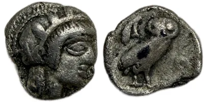 Attica, Athens. AR Obol 454 - 404 BC