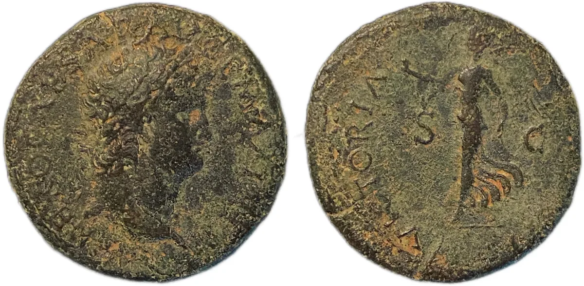 Nero AE Dupondius. Lyons mint, ca 66 AD.