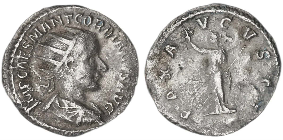 Gordian III AR Antoninianus, Rome, AD 238–244, PAX AVGVSTI, RIC 3
