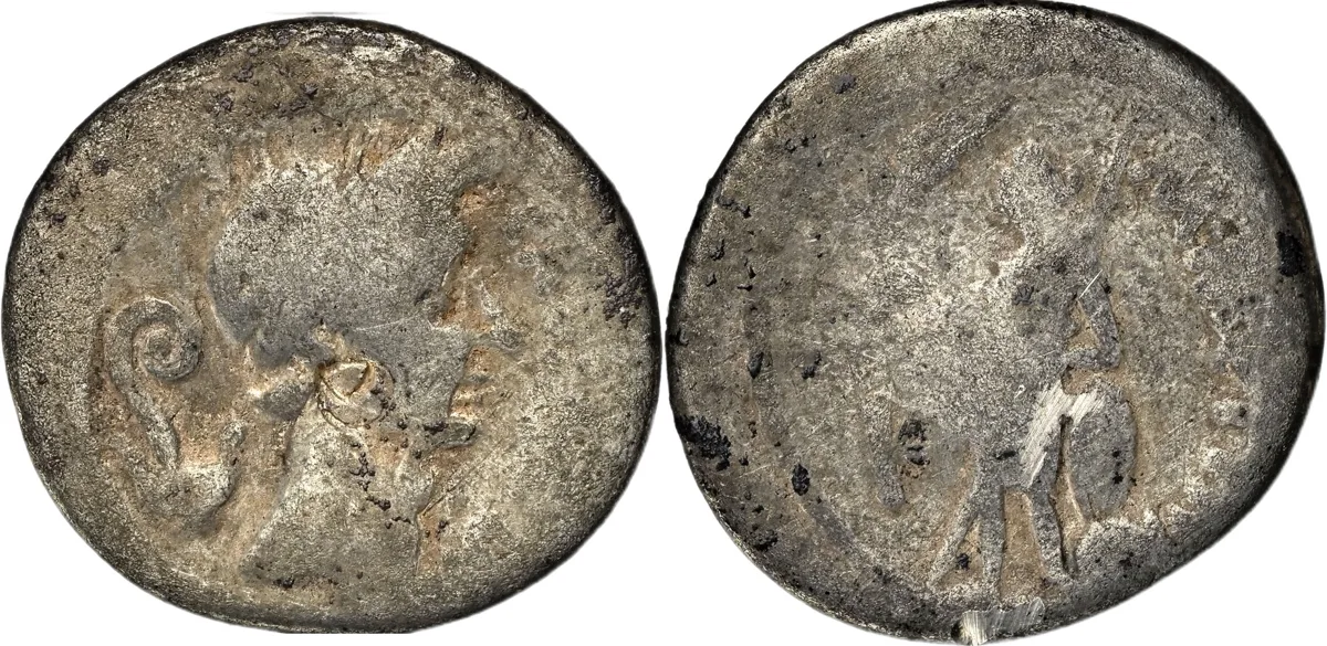 NGC Graded, Julius Caesar, d.44 BC ROMAN IMPERATORIAL AR Denarius