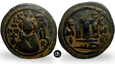 Arab-Byzantine Type. temp. Mu'awiya, Hims mint