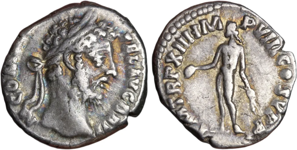 Commodus Silver Denarius 187AD Genius Reverse