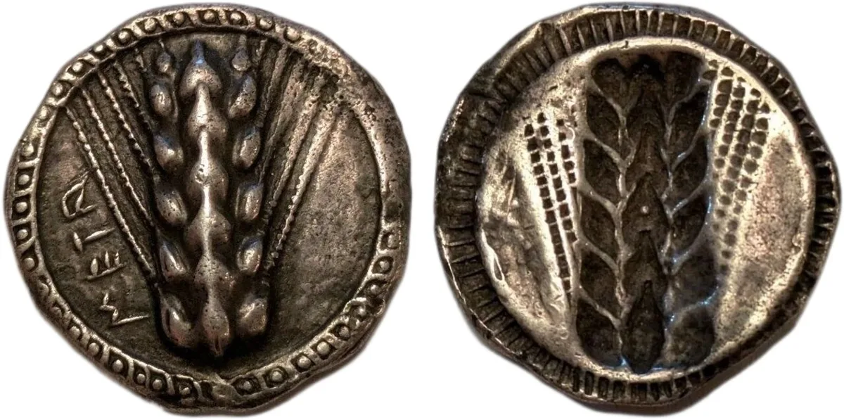 Greek Italy. SOUTHERN LUCANIA, Metapontum. 510-470 BC. AR Nomos (24.0mm, 7.96g).