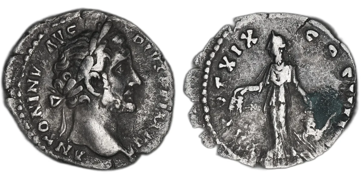 Antoninus Pius, denarius, silver, reign 138-161, minted 155-156