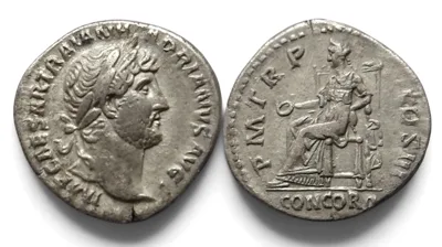 Hadrian, AD 117-138. AR Denarius 3.35 g). Rome, struck AD 119/120. RIC 204