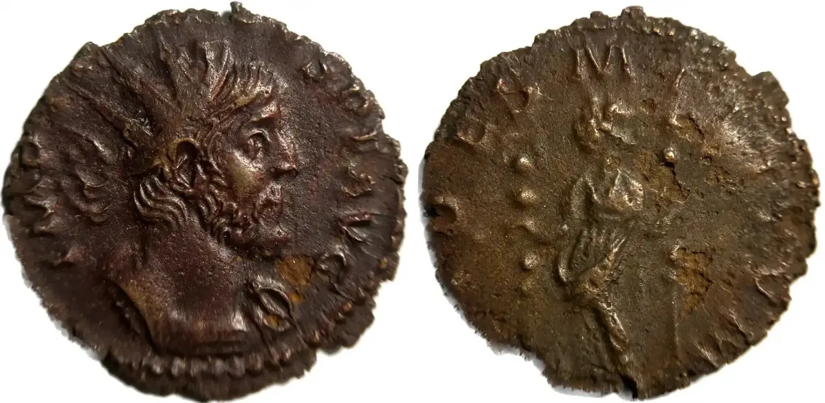 Victorinus AE Antoninianus | 18mm, 2.6g | FIDES MILITVM | Cologne Mint